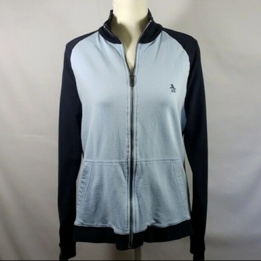 Original Penguin Women's Blue Track Jacket - Large